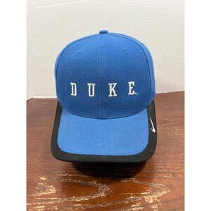 Vintage Nike Duke Blue Adjustable Baseball Cap With Black Brim X3
